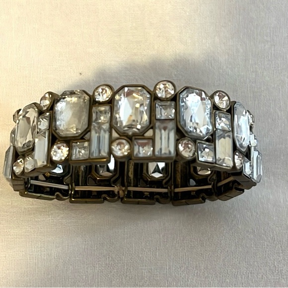 Victorian antique style stretch costume bracelet vintage gold - Picture 3 of 5